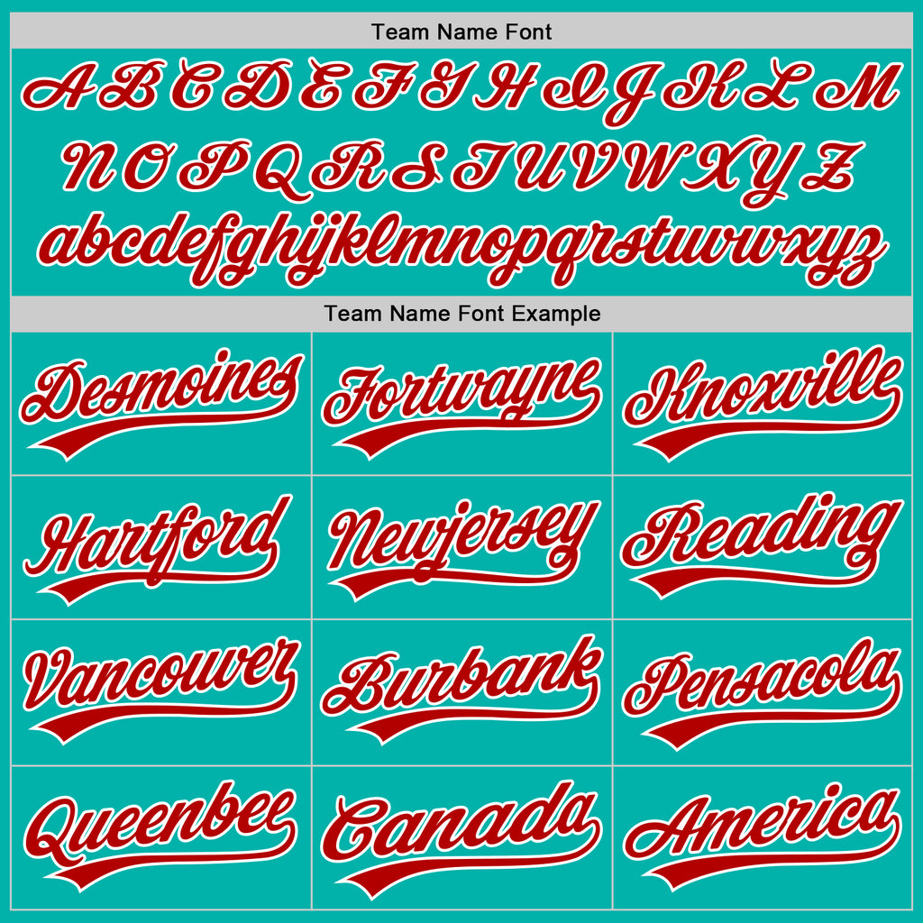 Custom Stitched Aqua Red-White Baseball Pullover Sweatshirt Hoodie