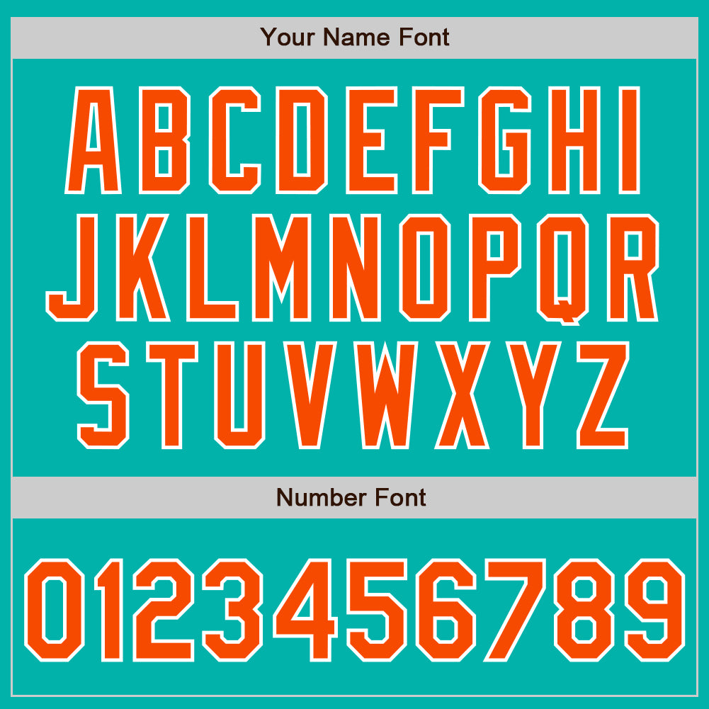 Custom Stitched Aqua Orange-White Baseball Pullover Sweatshirt Hoodie