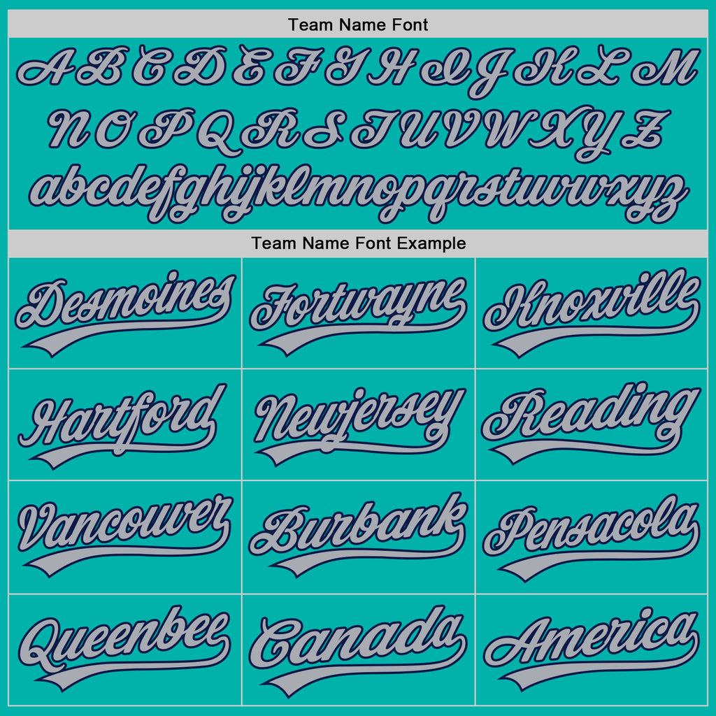 Custom Stitched Aqua Gray-Navy Baseball Pullover Sweatshirt Hoodie