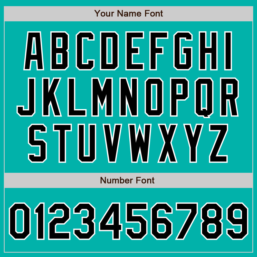 Custom Stitched Aqua Black-White Baseball Pullover Sweatshirt Hoodie