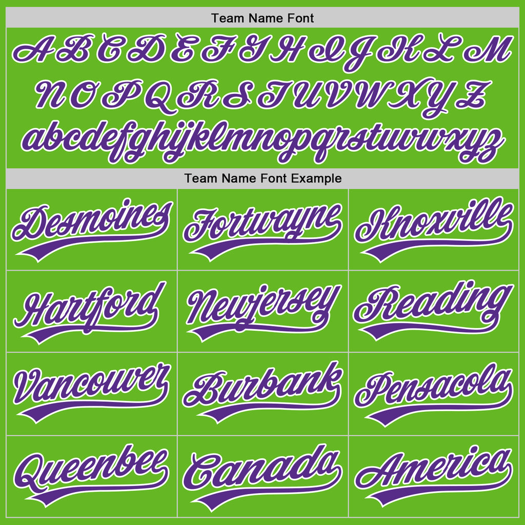 Custom Aurora Green Purple-White Authentic Baseball Jersey