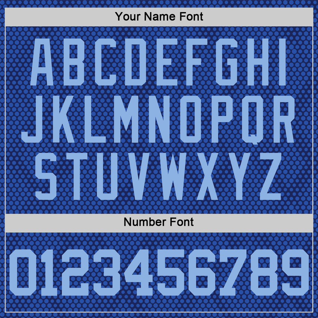 Custom Royal Light Blue Dot Round Neck Sublimation Basketball Suit Jersey