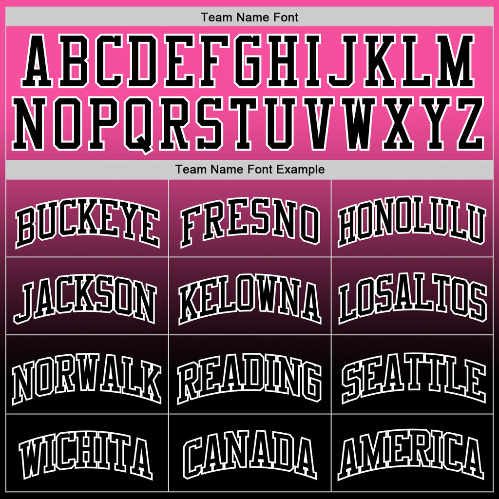 Custom Pink Black-White Fade Fashion Round Neck Sublimation Basketball Suit Jersey