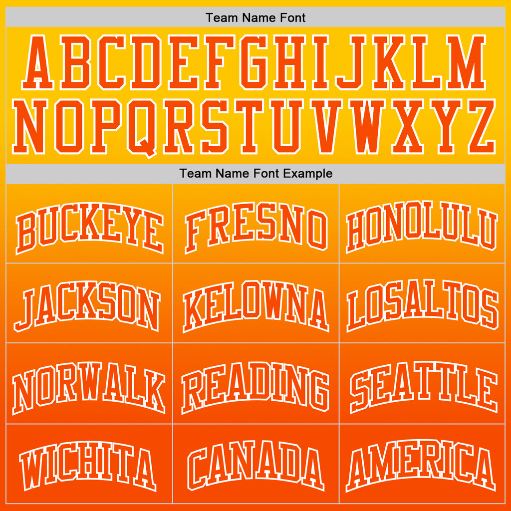 Custom Yellow Orange-White Fade Fashion Round Neck Sublimation Basketball Suit Jersey