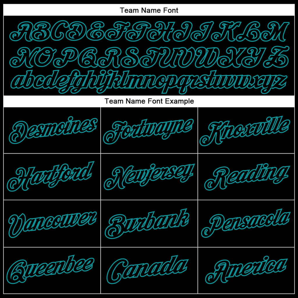 Custom Stitched Black Teal Sports Pullover Sweatshirt Hoodie