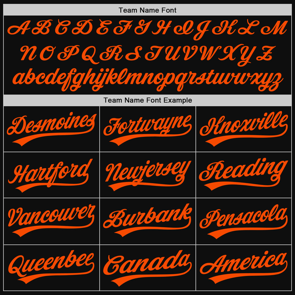 Custom Black Orange Authentic Throwback Baseball Jersey