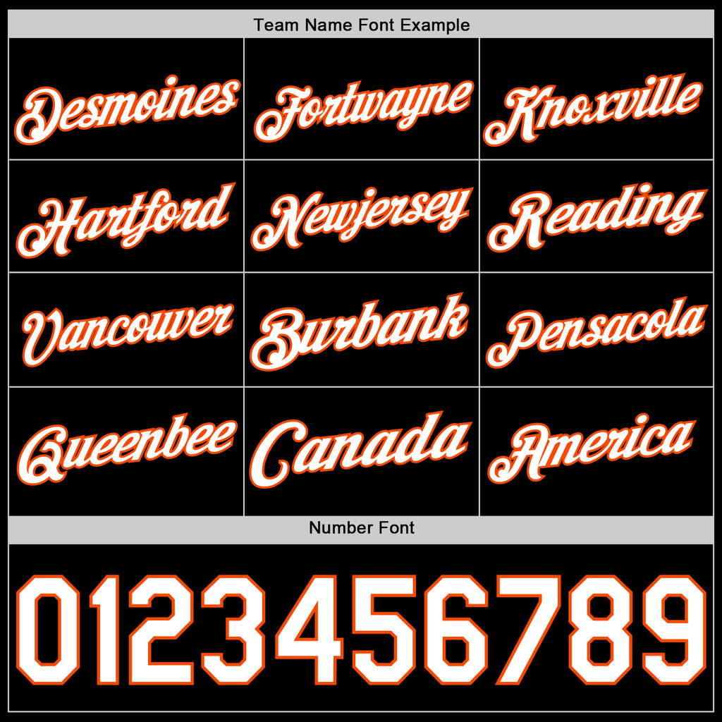 Custom Black White-Orange Authentic Basketball Jersey