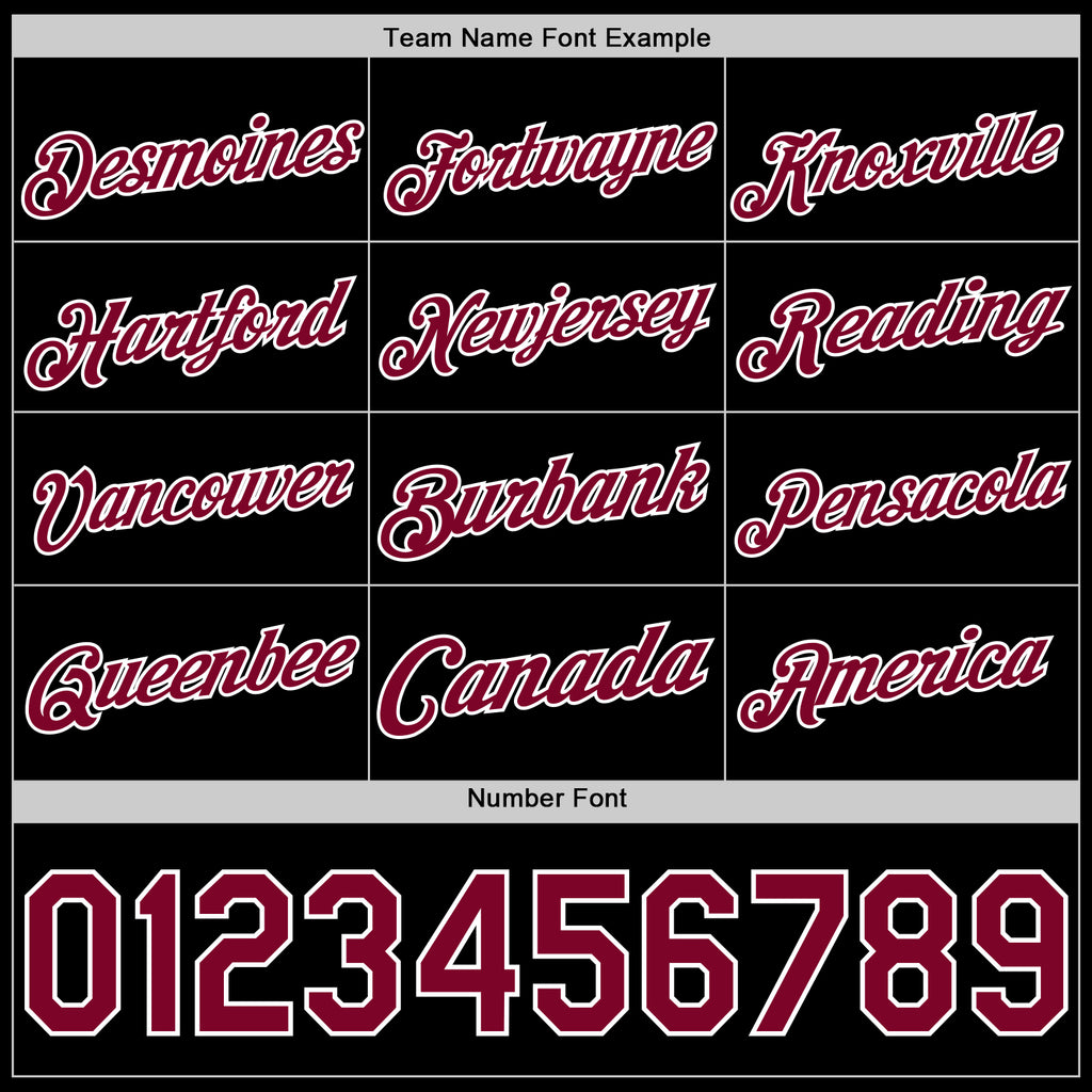 Custom Black Maroon-White Authentic Basketball Jersey
