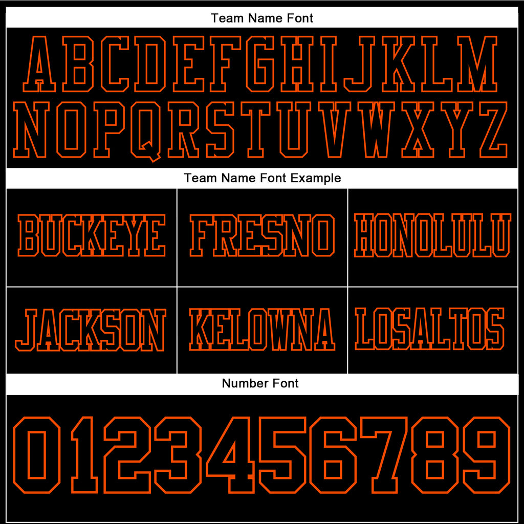 Custom Black Orange Authentic Football Jersey