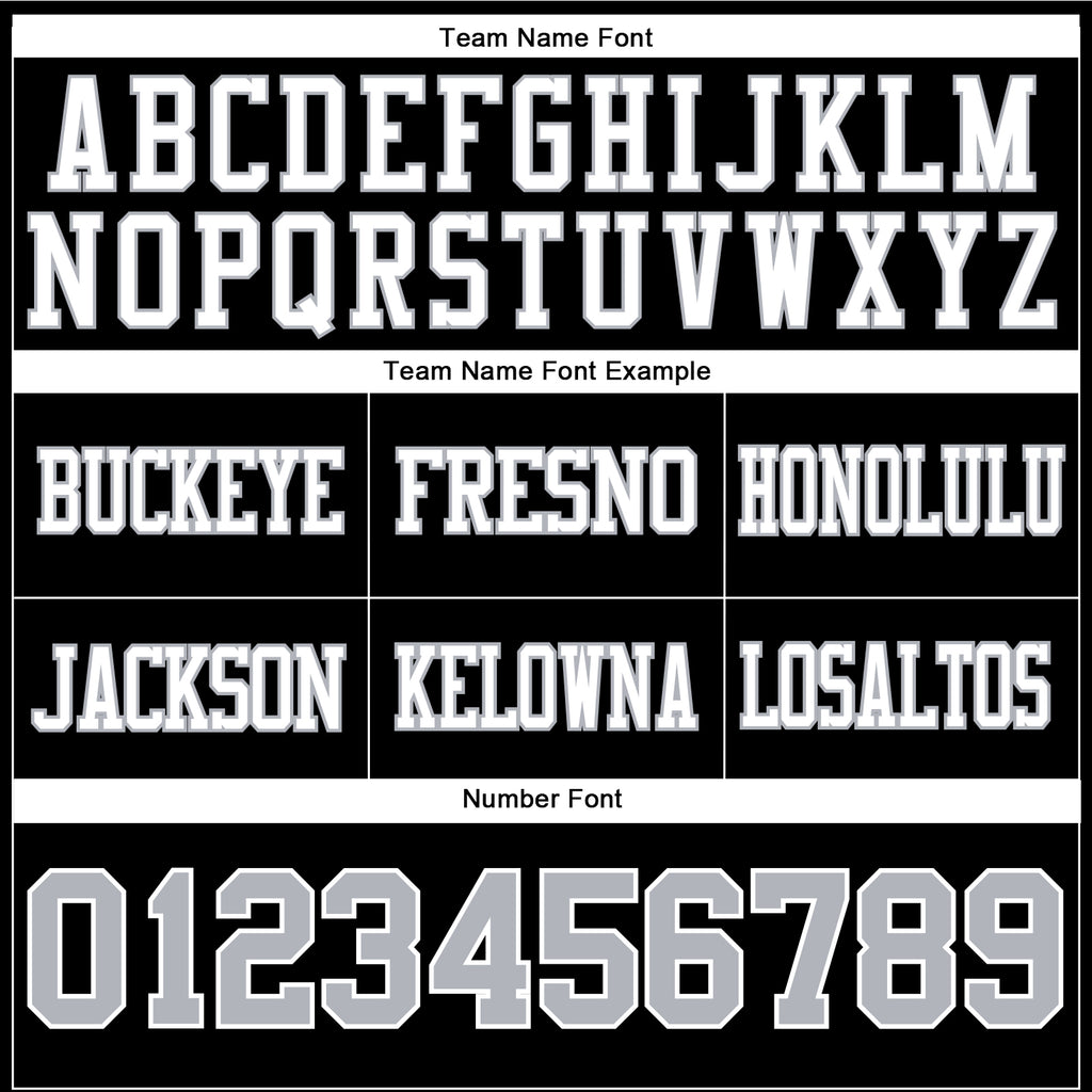 Custom Black Gray-White Authentic Football Jersey