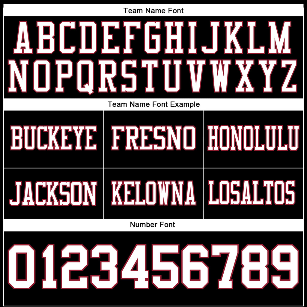 Custom Black White-Cardinal Authentic Football Jersey