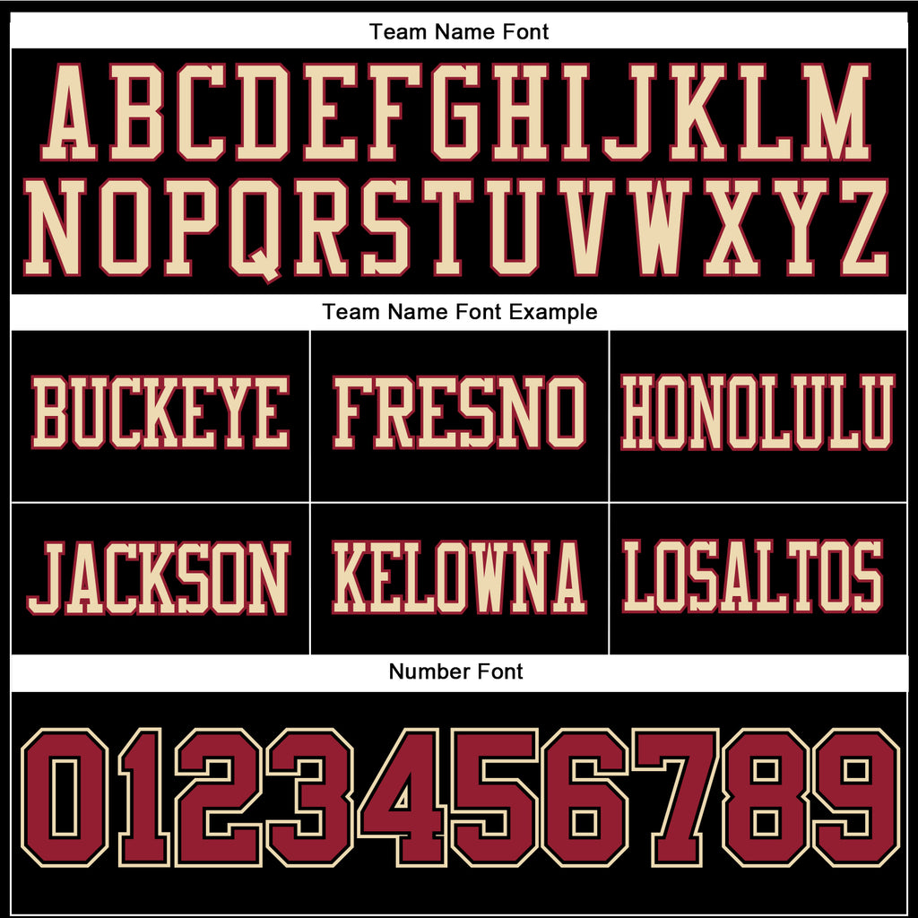 Custom Black Cardinal-Cream Authentic Football Jersey