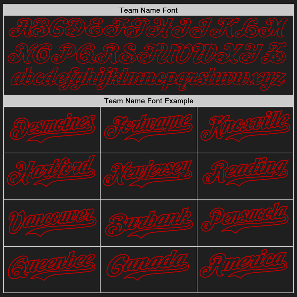 Custom Black Red Authentic Baseball Jersey