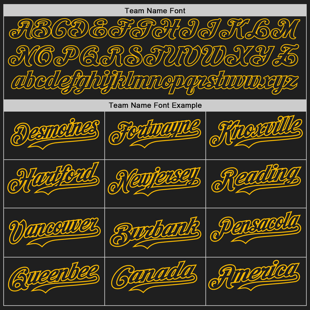Custom Black Gold Authentic Baseball Jersey