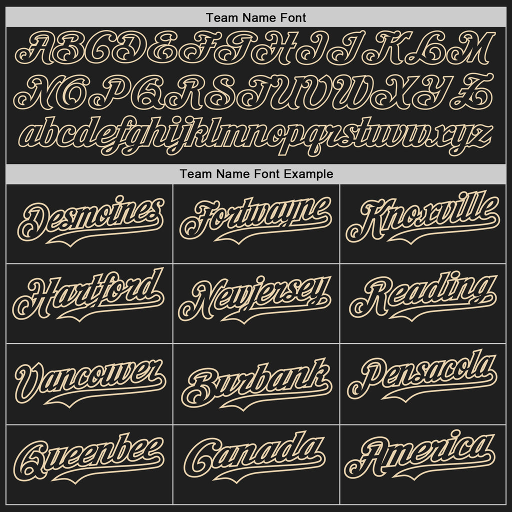 Custom Black City Cream Authentic Baseball Jersey
