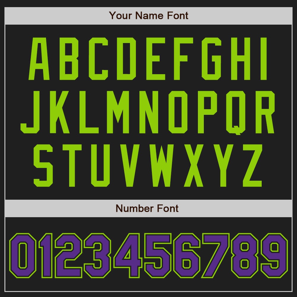 Custom Stitched Black Purple-Neon Green Baseball Pullover Sweatshirt Hoodie