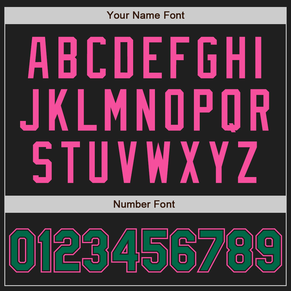 Custom Stitched Black Kelly Green-Pink Baseball Pullover Sweatshirt Hoodie