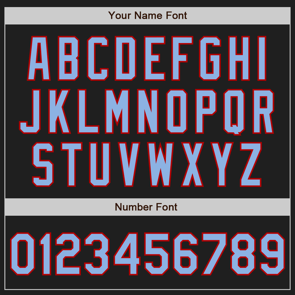 Custom Stitched Black Light Blue-Red Baseball Pullover Sweatshirt Hoodie