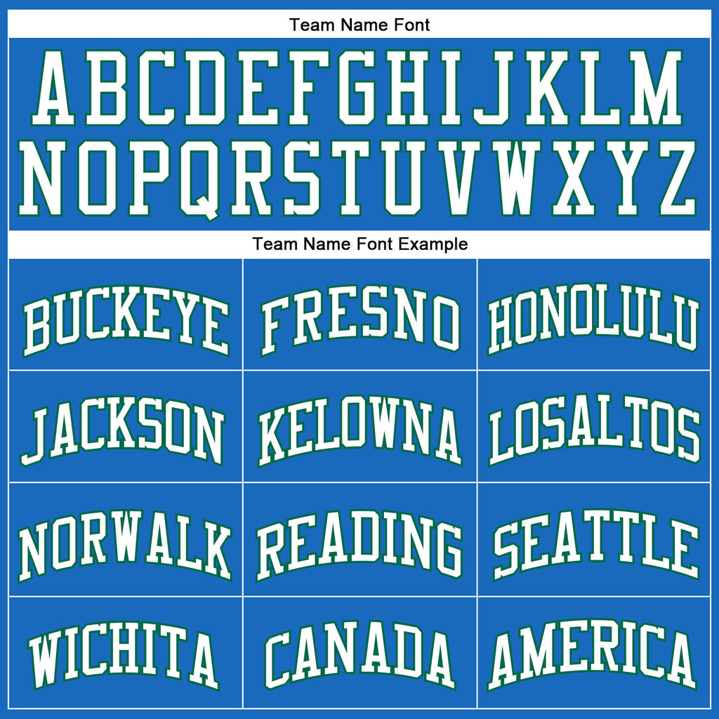 Custom Blue White-Kelly Green Authentic Throwback Basketball Jersey