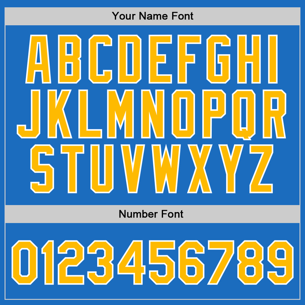 Custom Blue Gold-White Authentic Throwback Basketball Jersey