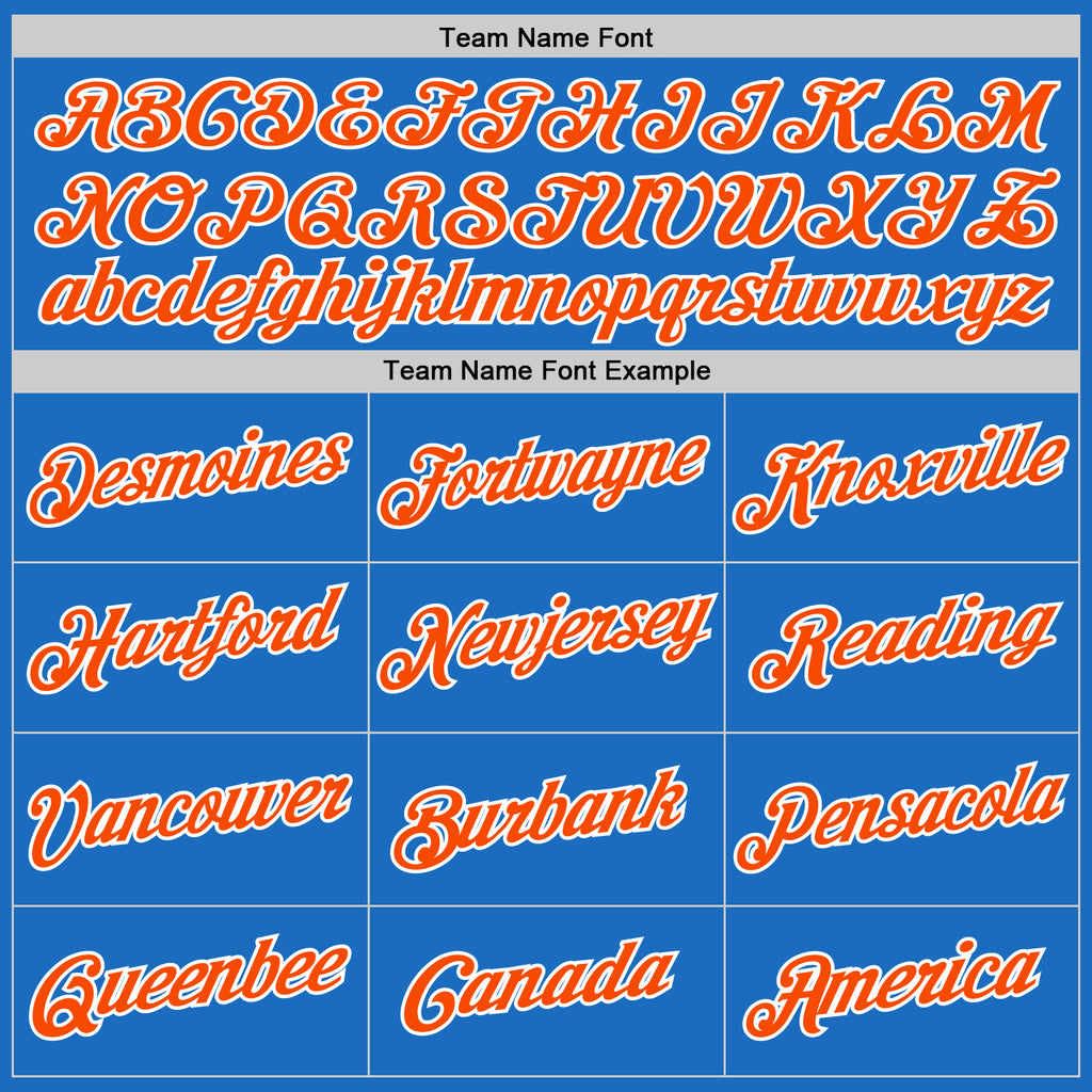 Custom Blue Orange-White Authentic Throwback Basketball Jersey