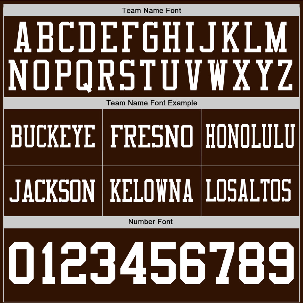 Custom Brown White Authentic Football Jersey