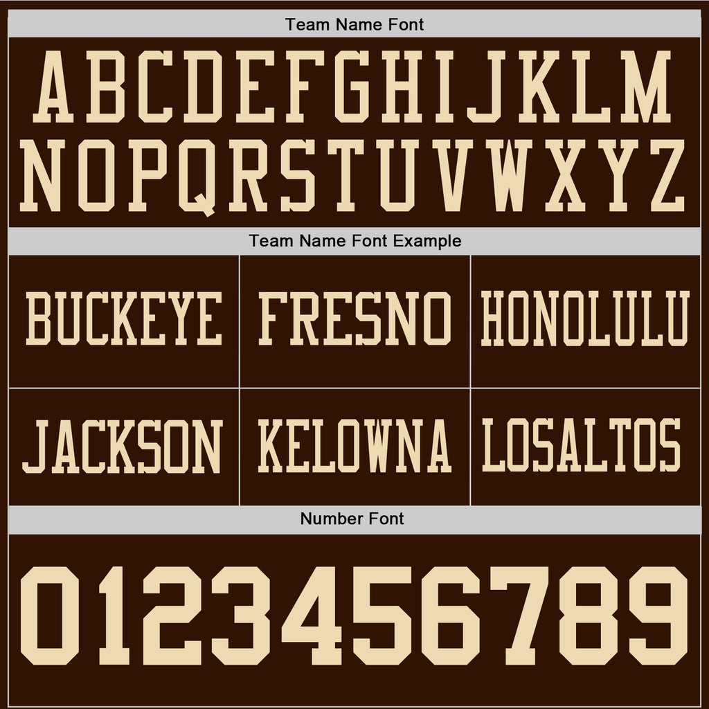 Custom Brown Cream Authentic Football Jersey