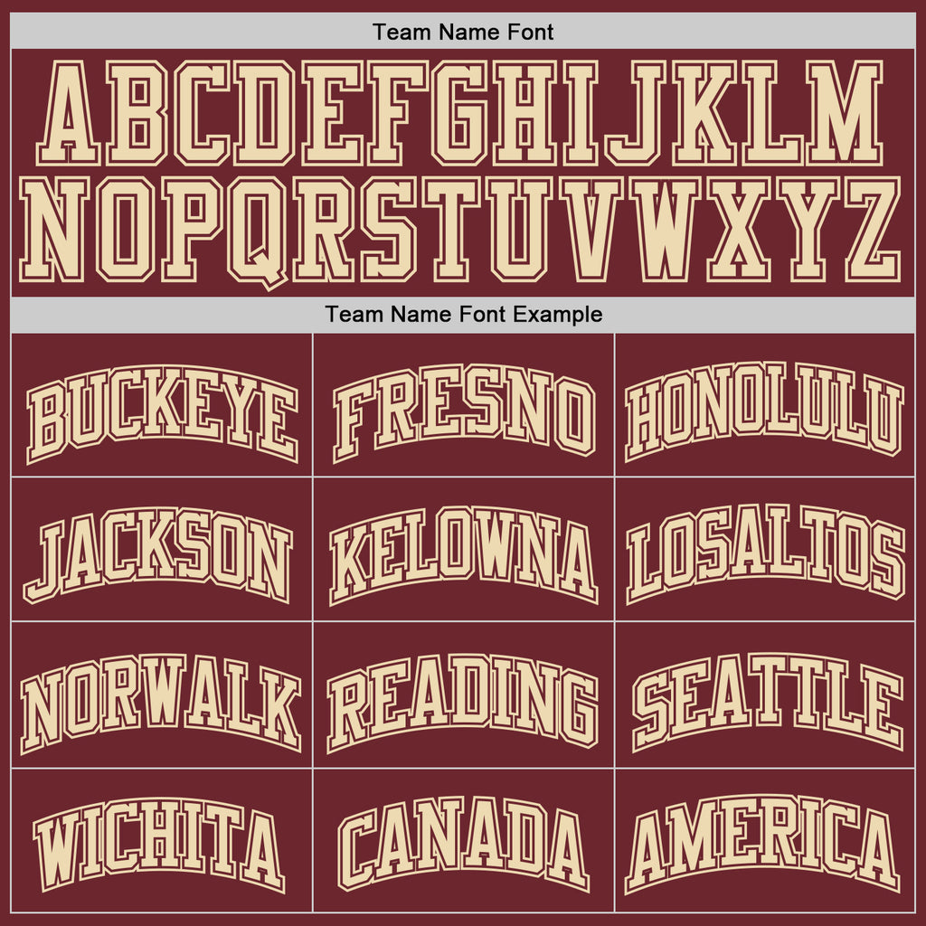 Custom Burgundy Cream Authentic Basketball Jersey