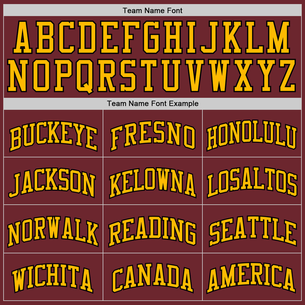 Custom Burgundy Black-Gold Authentic Basketball Jersey