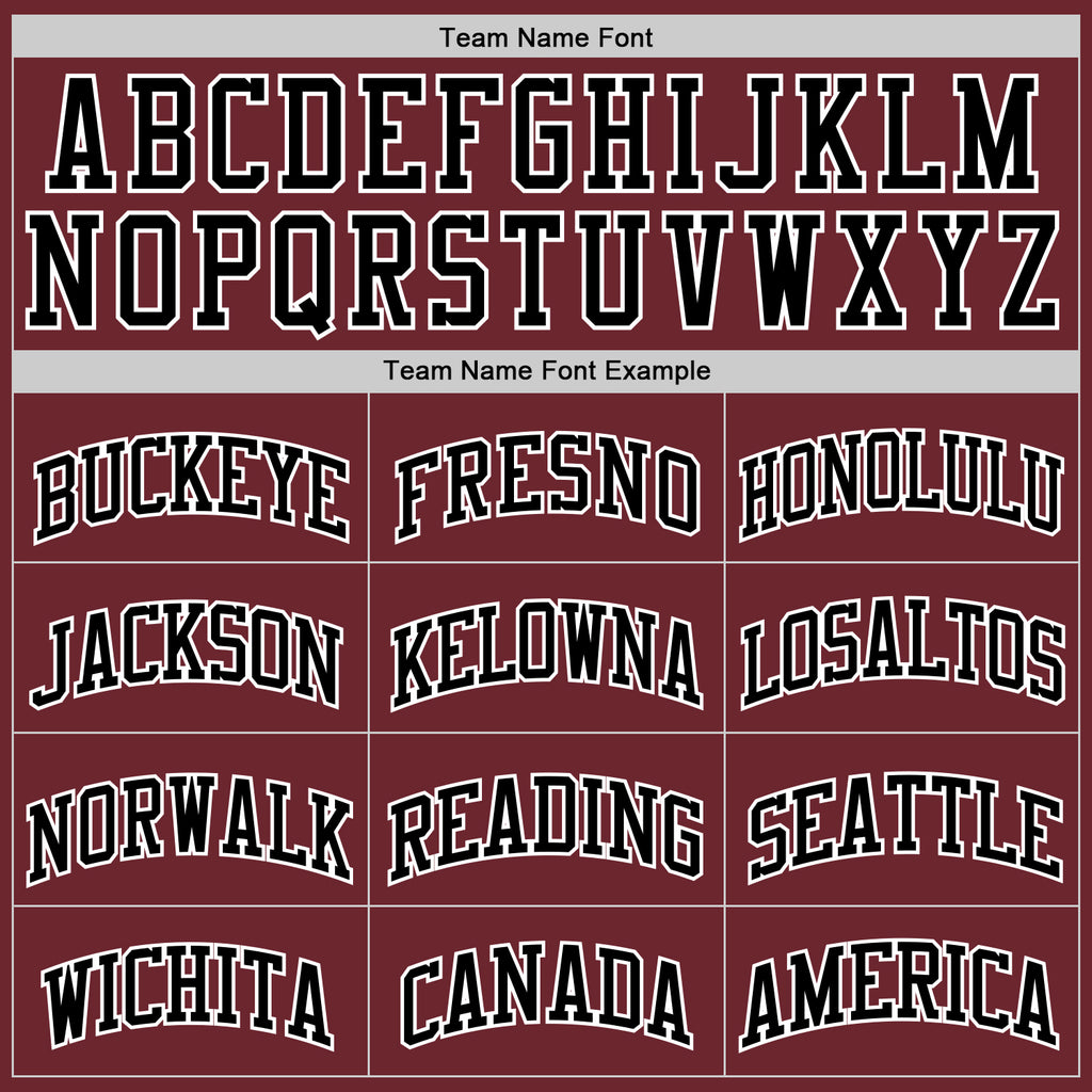Custom Burgundy Black-White Authentic Basketball Jersey