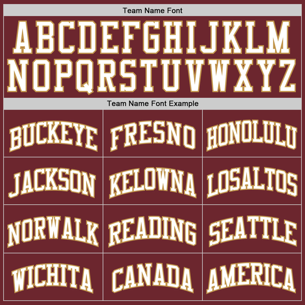Custom Burgundy White-Old Gold Authentic Basketball Jersey