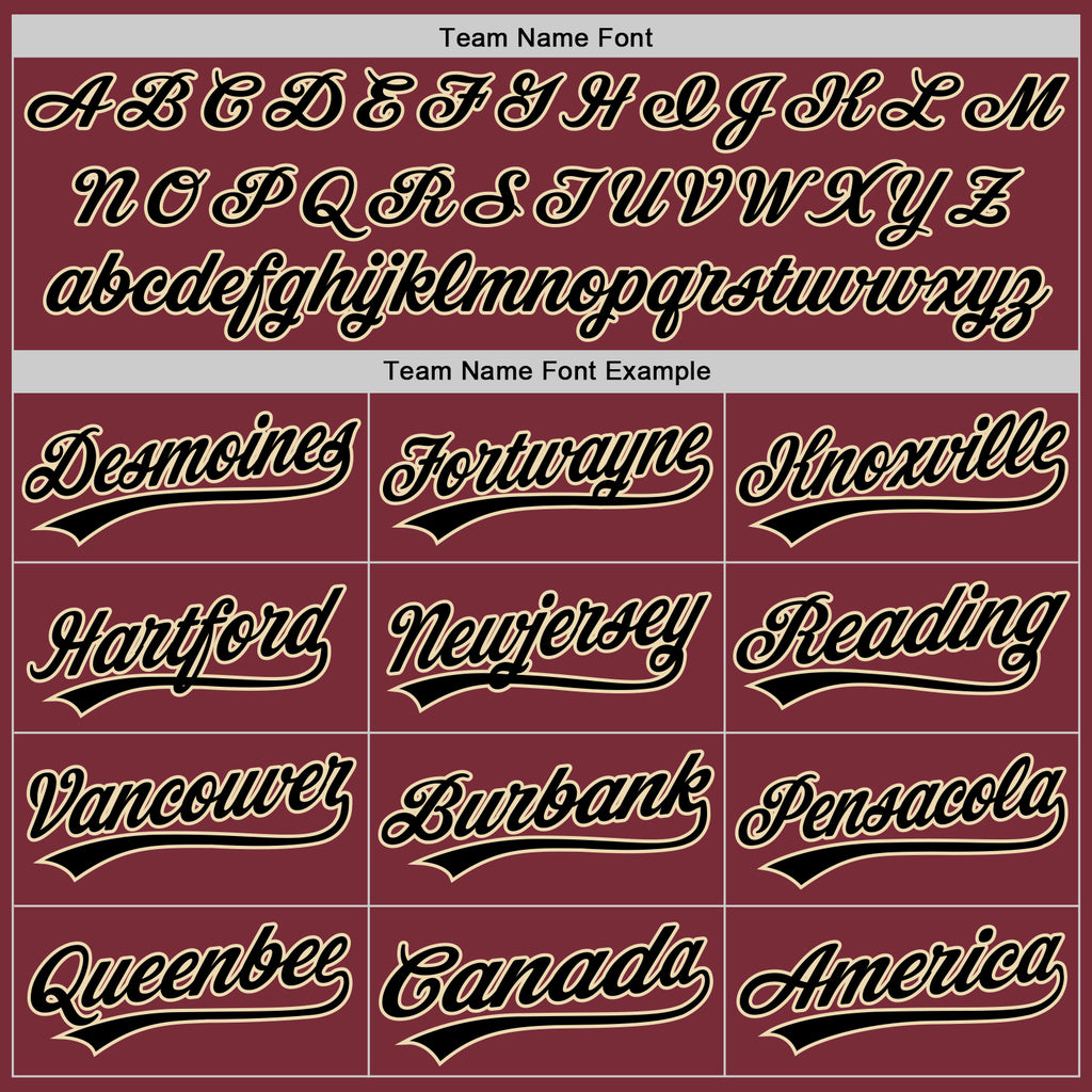 Custom Stitched Burgundy Black-Cream Baseball Pullover Sweatshirt Hoodie