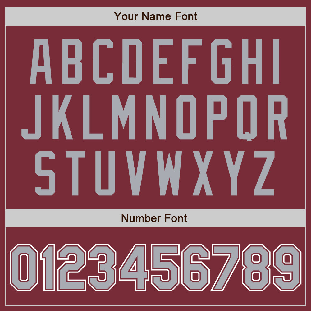 Custom Stitched Burgundy Gray-White Baseball Pullover Sweatshirt Hoodie