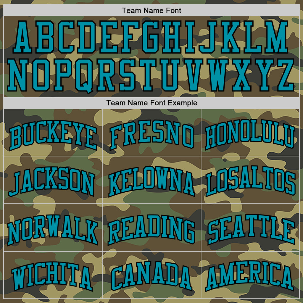 Custom Camo Teal-Black Authentic Salute To Service Basketball Jersey