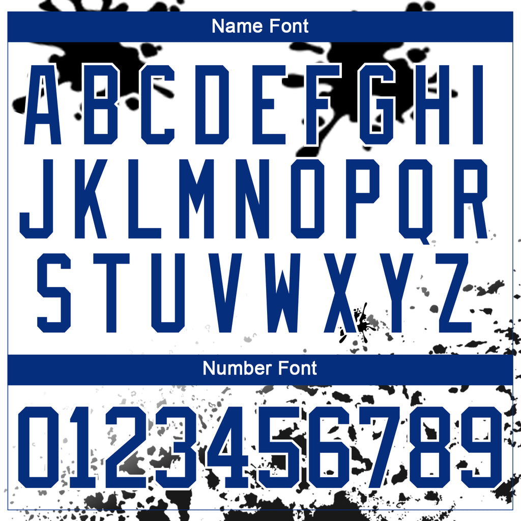 Custom Camo Royal Black-White Splash Hockey Lace Neck Jersey