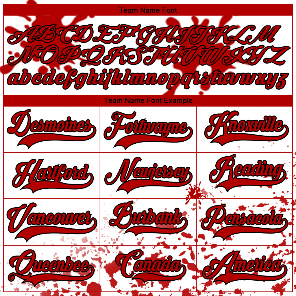 Custom Camo Red Black-White Splash Hockey Lace Neck Jersey