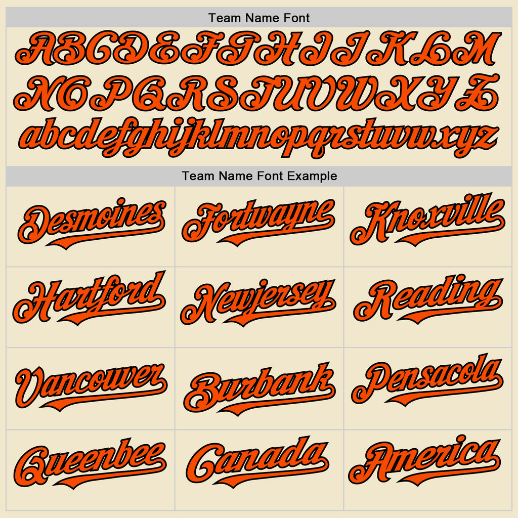 Custom Cream Orange-Black Mesh Authentic Throwback Baseball Jersey