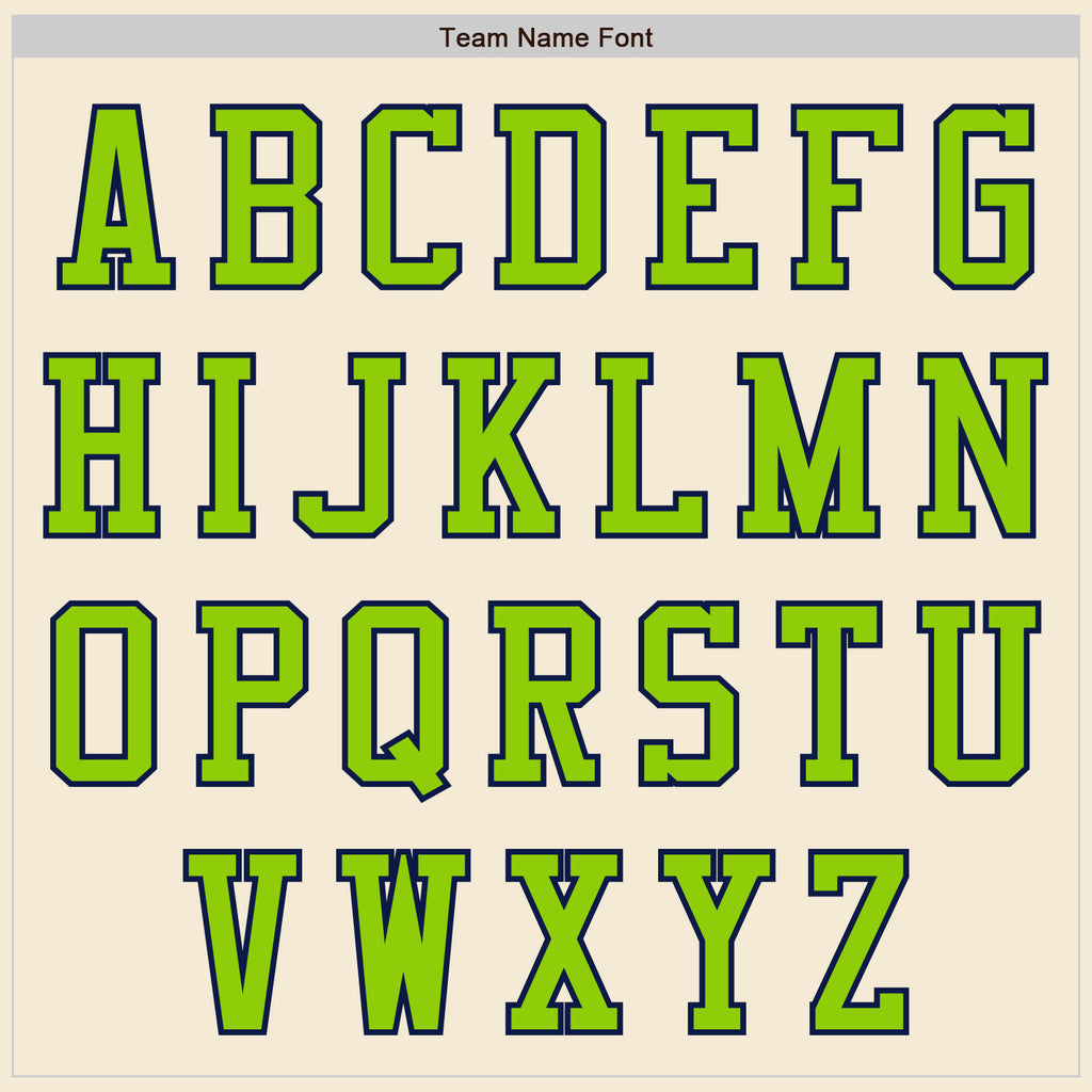 Custom Cream Neon Green-Navy Authentic Baseball Jersey