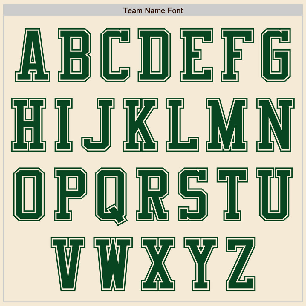 Custom Cream Green Authentic Baseball Jersey