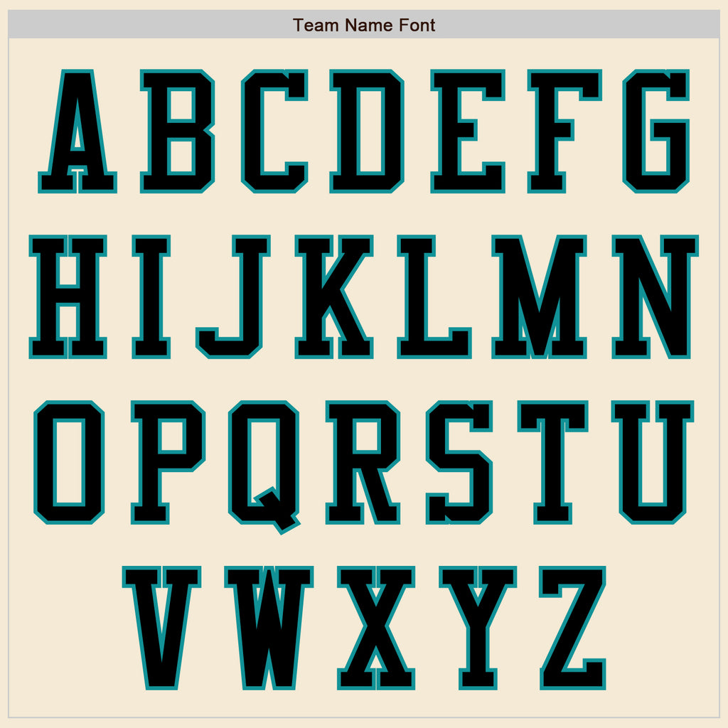 Custom Cream Black-Teal Authentic Baseball Jersey
