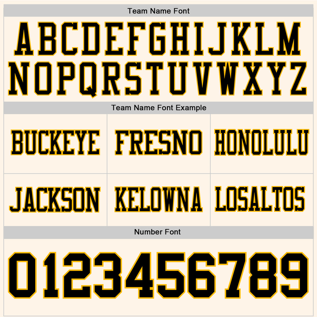 Custom Cream Black-Gold Authentic Football Jersey
