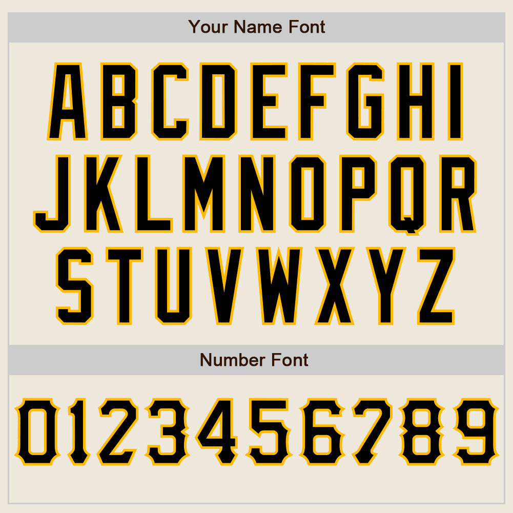 Custom Stitched Cream Black-Gold Baseball Pullover Sweatshirt Hoodie