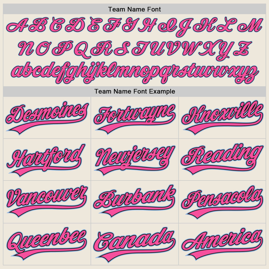 Custom Stitched Cream Light Blue Pink-Black Baseball Pullover Sweatshirt Hoodie