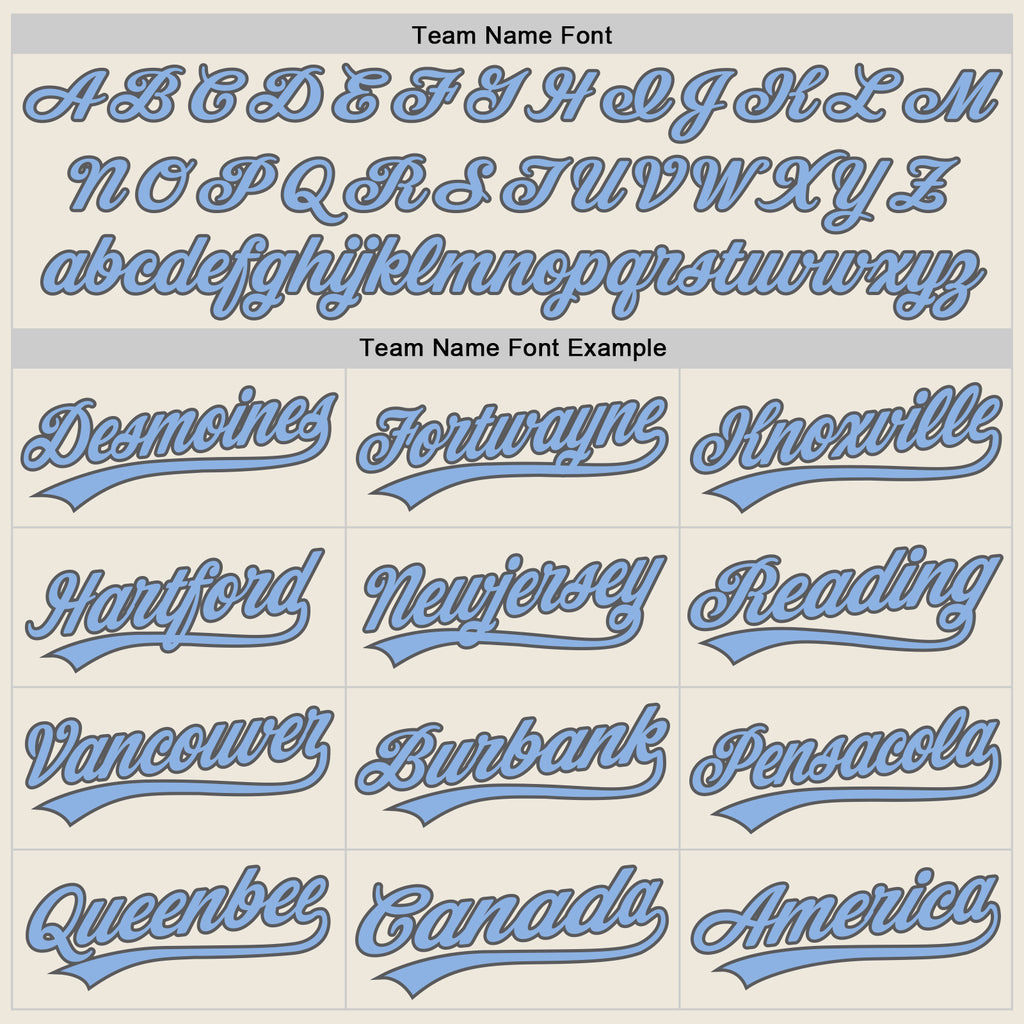 Custom Stitched Cream Light Blue-Steel Gray Baseball Pullover Sweatshirt Hoodie