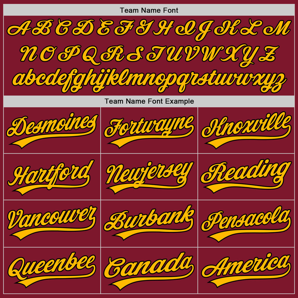 Custom Stitched Crimson Black-Gold Baseball Pullover Sweatshirt Hoodie