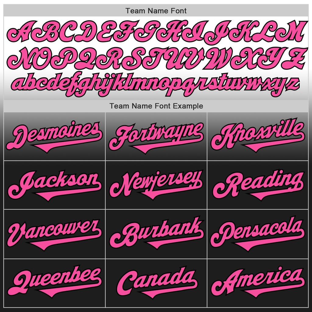 Custom White Pink-Black Authentic Fade Fashion Baseball Jersey