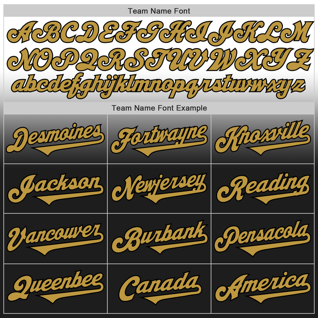 Custom White Old Gold-Black Authentic Fade Fashion Baseball Jersey