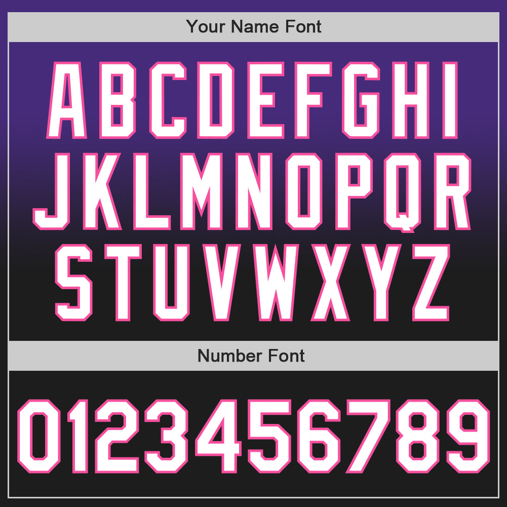 Custom Purple Black-Pink Authentic Fade Fashion Baseball Jersey