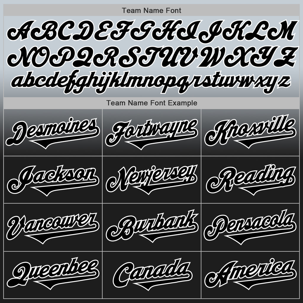 Custom Silver Black-White Authentic Fade Fashion Baseball Jersey