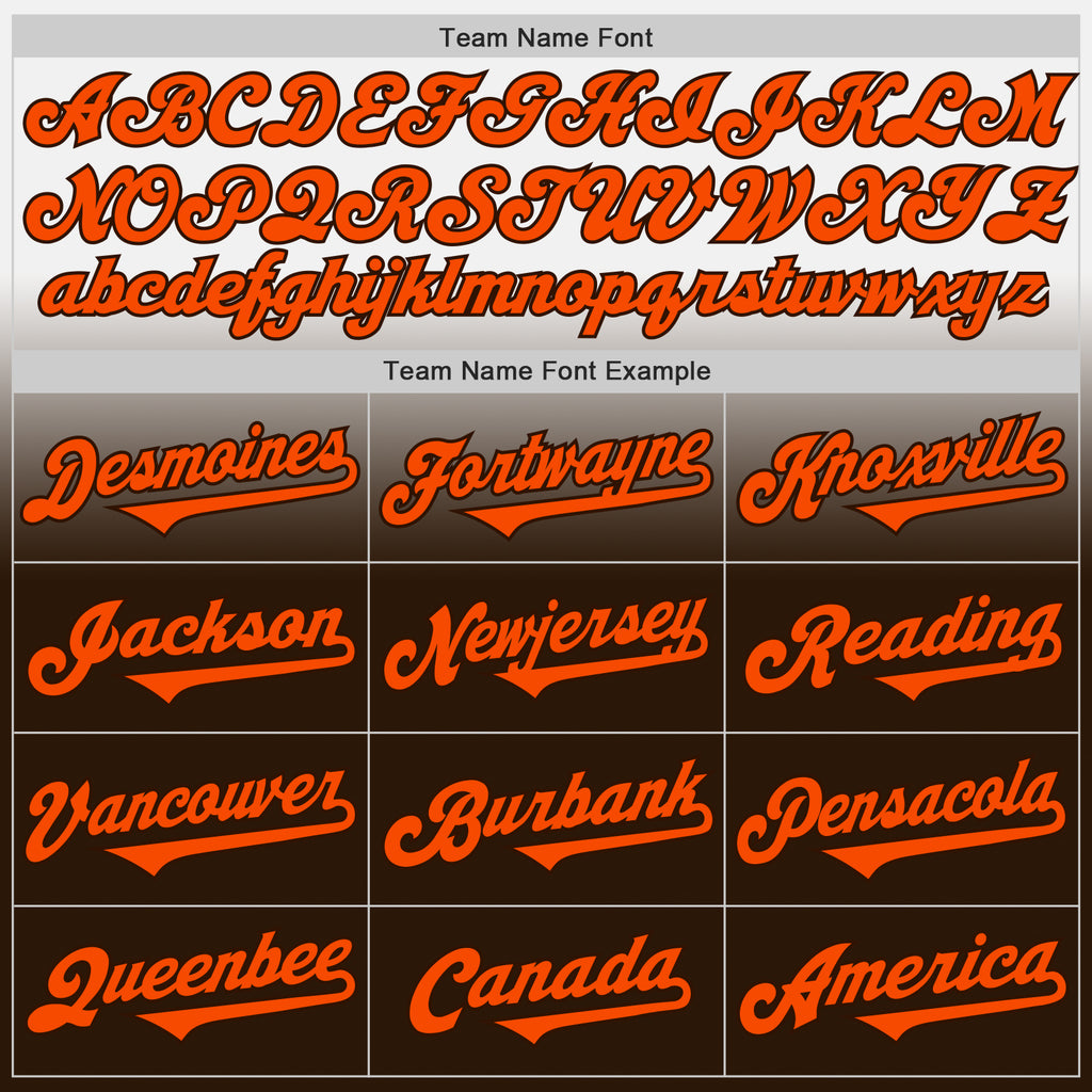 Custom White Orange-Brown Authentic Fade Fashion Baseball Jersey